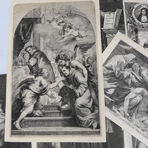 110 - A collection of 18th century engravings, Royalty and religious