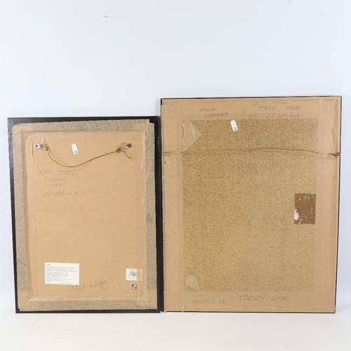 128 - Mark Tobey, 2 original lithographs, published 1955 and 1959, largest 12.5