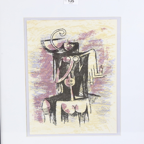 135 - Andre Masson and Wilfredo Lam, 2 original lithographs for XXe Siecle 1972 and 1974, largest 12.5