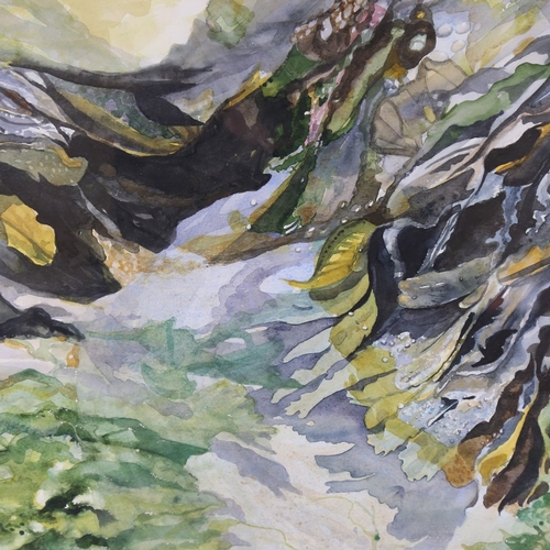 145 - Annelies Clarke, watercolour, The Rock Pool, signed and dated '92, 16