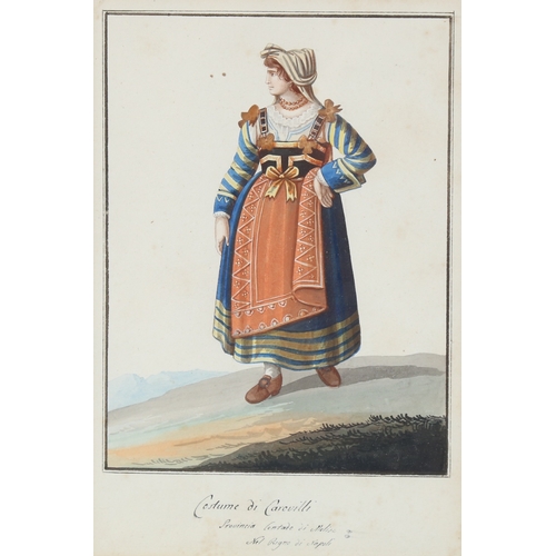 159 - 19th century Italian School, gouache on paper, Costume Di Carovilli (Naples), unsigned, image 7