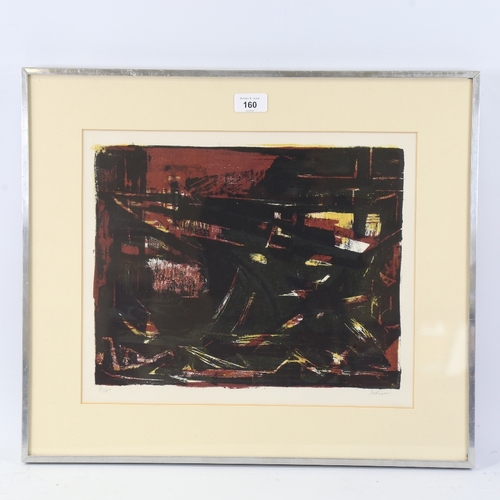 160 - Selim Turan, abstract screen print, signed in pencil, no. 7/100, image 11