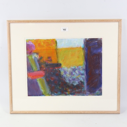 162 - John Eatwell, acrylic on paper, abstract, signed, inscribed verso, 12