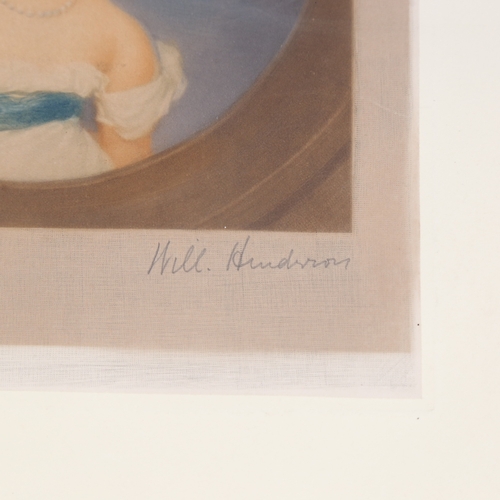 174 - Will Henderson after Sir Thomas Lawrence, colour mezzotint, Rosebud (Lady Emily Cooper), signed in p... 