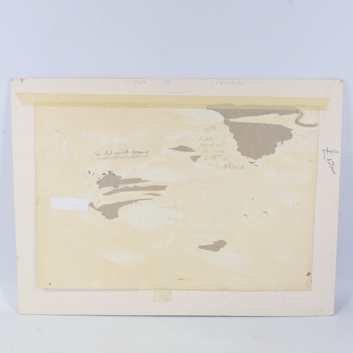 181 - Mabel Wickham (1901 - 1992), watercolour, broken wall, signed, 14.5