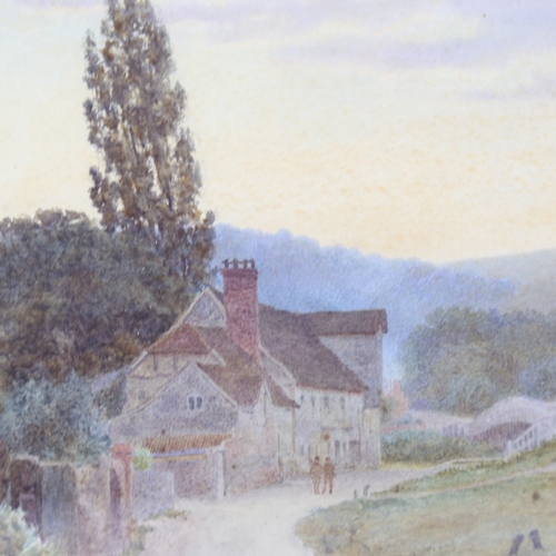 189 - Nathaniel Baird (1865 - 1936), watercolour, village scene, signed with monogram, 10