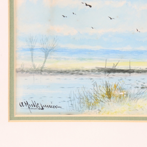 194 - Abraham Hulk Jnr, watercolour, blue morning, signed, 6