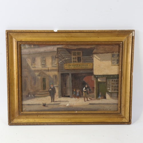 206 - John Miller Winch (1857 - 1934), oil on canvas, Colchester street life, signed and dated, 9.5