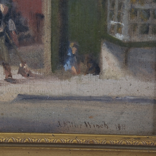 206 - John Miller Winch (1857 - 1934), oil on canvas, Colchester street life, signed and dated, 9.5