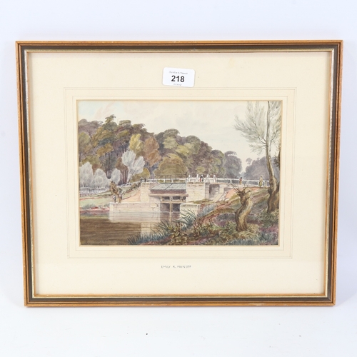 218 - Emily Prinsep (1798 - 1860), watercolour, Leamington, unsigned, 7