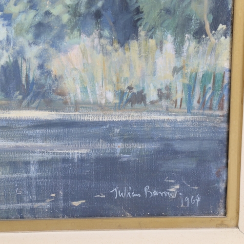 223 - Julian Barrow, oil on canvas, Prior Park Gardens Bath, signed and date 1964, 20