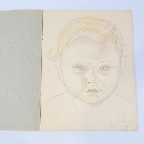 251 - Marevna (Marie Varobieff) (1892 - 1984), a 1940s sketchbook, mainly drawings of her children