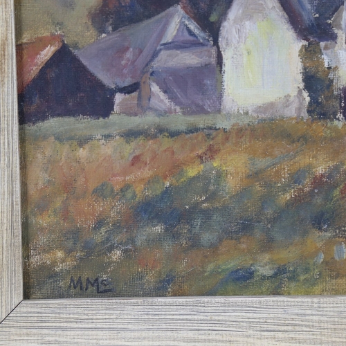 285 - Scottish School, oil on canvas, house beside Peter's Pool Fortingal, Perthshire, signed with monogra... 