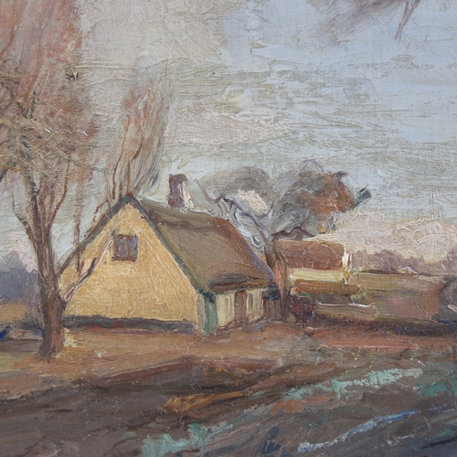 286 - Axel Aabrink (1187 - 1965), oil on canvas, farm landscape, signed and dated '36, 13.5