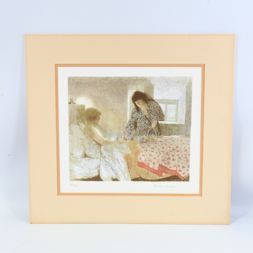 293 - Bernard Dunstan, lithograph, breakfast in bed, signed in pencil, image 11