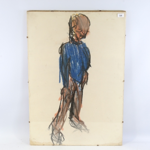 335 - Dennis Creffield, coloured pastels, figure study, signed and dated 1981 verso, 33