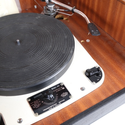 1 - GARRARD - a Vintage model 301 Transcription Motor turntable, schedule no. 51400/2, with SME model 30... 