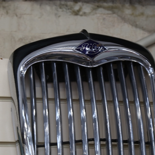 101 - A Vintage chrome Riley Elf Classic Car radiator grille, width 34cm, height 47cm