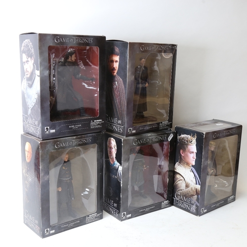 129 - 5 Dark Horse Deluxe Game of Thrones toy figures, including Robb Stark, all boxed (5)