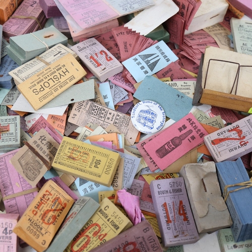 137 - A large quantity of Vintage stapled bus tickets, including London Transport (boxful)