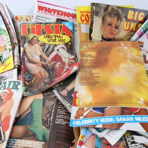 145 - A quantity of various Vintage adult magazines (2 boxes)