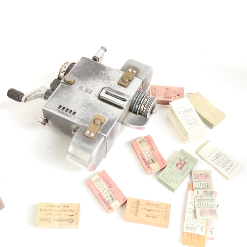 46 - A Vintage Setright Fare Register railway ticket machine, model R.54, boxed, with various ticket bund... 