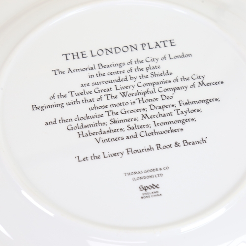 75 - A cased London plate by Thomas Goode for Spode, with armorials of livery companies of the City of Lo... 