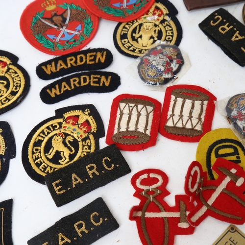 199 - Various collectables, including Vintage badges, shoulder patches, chains etc