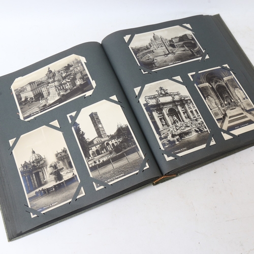 229 - A Vintage postcard album, with various topographical cards, including France and Italy