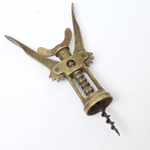 250 - A Second World War Period brass lever corkscrew, with military inscription 