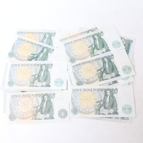 256 - 29 British £1 bank notes