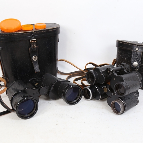 294 - 3 pairs of binoculars, including Seamaster of Eastbourne, Greenfields Longsite, and USSR 8x30 exampl... 