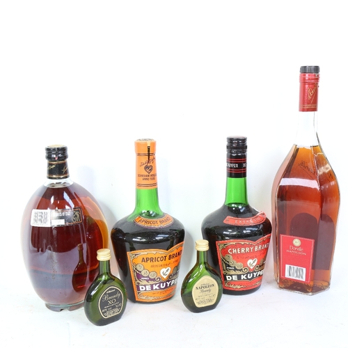 307 - 4 bottles of Brandy and 2 miniatures, including Dorville Napoleon, Vecchia Romagna etc