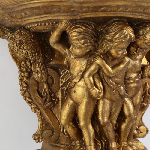 358 - A large gilt composition Classical design wall bracket, height 41cm