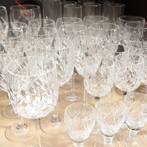 375 - A set of drinking glasses, including Champagne, Sherry, Wine etc