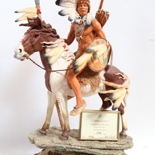 384 - A large Country Artists resin sculpture group, Spirit of the Plains, by Richard Sefton, limited edit... 