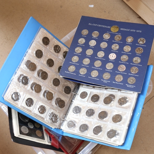 560 - A large quantity of various coins and sets, including some albums and uncirculated collections (boxf... 