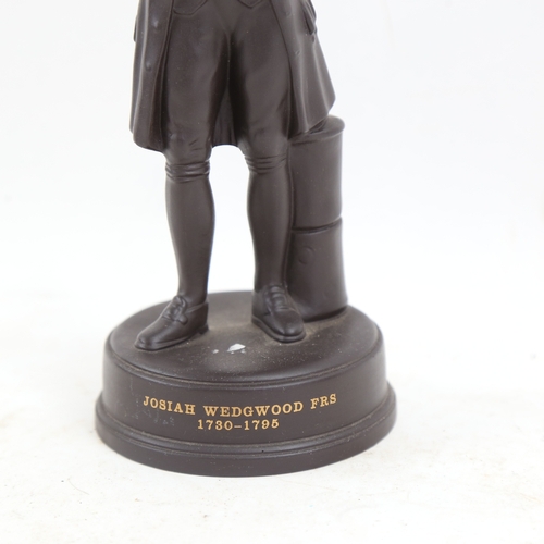 655 - Wedgwood Basalt Pottery figure of Josiah Wedgwood, height 22cm