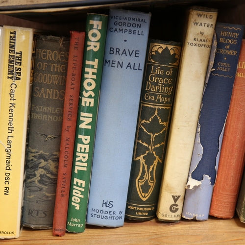 766 - Various Vintage books on life boats and sea related novels