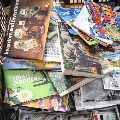 825 - A large quantity of various cigarette cards and picture card books (boxful)