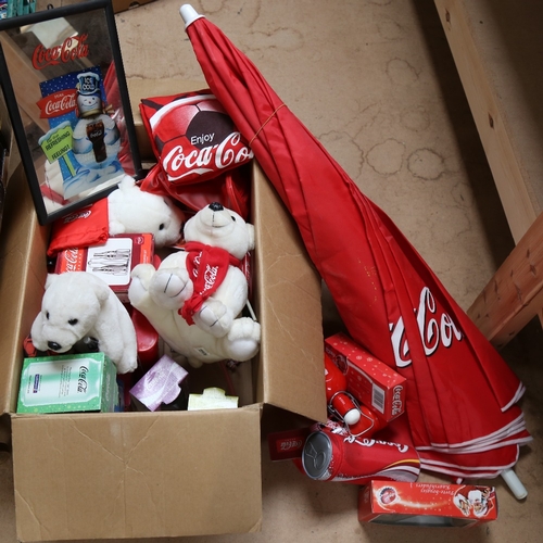 862 - Various Coca-Cola collectables, including pencil cases, salt and pepper set etc (boxful)