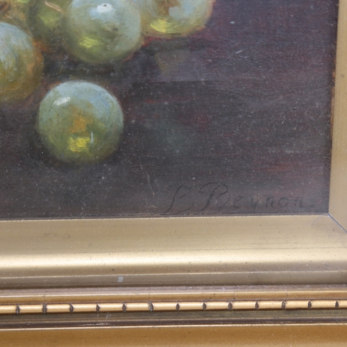 1005 - B Beynon?, pair of oils on board, still life studies by a window, signed, original gilt frames, over... 