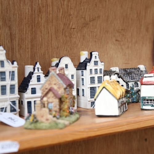 796 - A group of ceramic model houses, including Leonardo Collection, and Delft