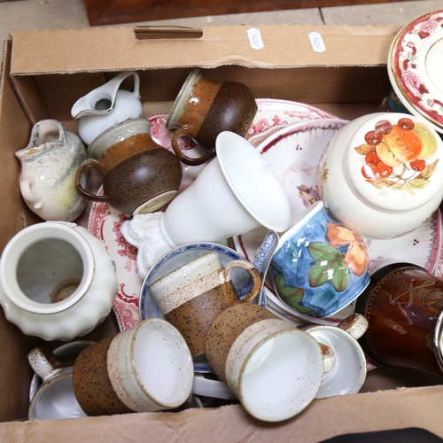 867 - Various ceramics and Studio pottery, including Rye Iden tea set etc (boxful)