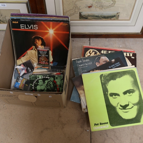 885 - Various vinyl LPs and records, including Jean Michel Jarre, Hot Chocolate etc (boxful)