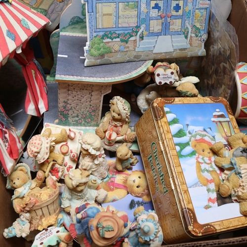 901 - A large group of Enesco Cherished Teddies composition bear figurines, some boxed (boxful)