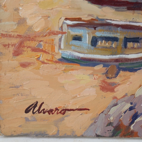 1093 - Alvaro, oil on canvas, Costa Del Sol Malaga, 55cm x 46cm, unframed