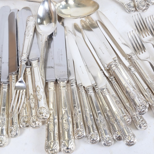 1203 - A group of silver plated King's pattern cutlery, by William Hutton & Sons Ltd