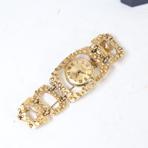 1293 - COROCRAFT - a Vintage lady's gold plated mechanical wristwatch, working order