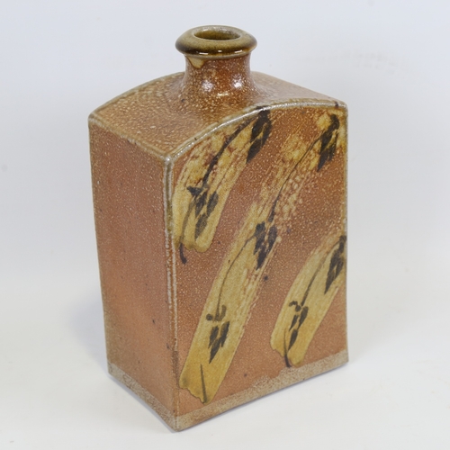 2051 - MARK GRIFFITHS (1956-), British studio pottery slab vase, salt glaze with brush decoration, impresse... 